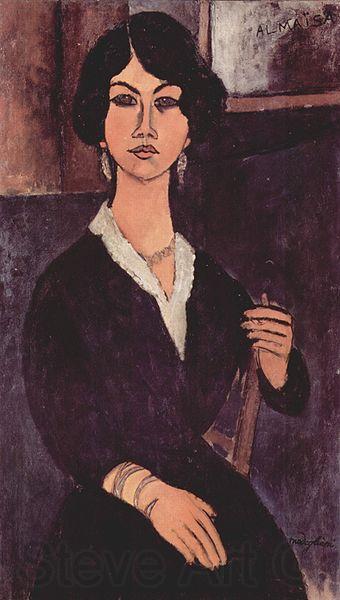 Amedeo Modigliani Sitzende Algerische Almaiisa Spain oil painting art